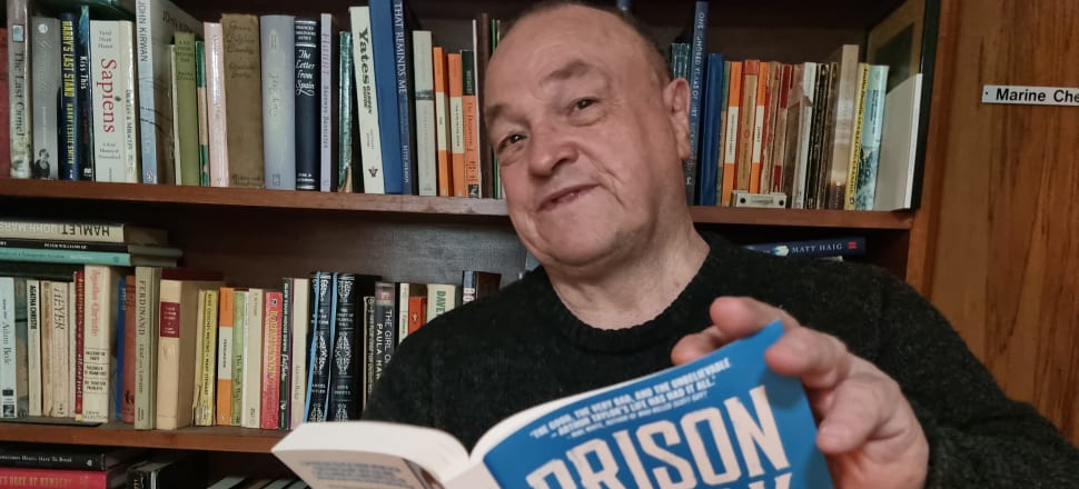 This week's bookcase star is ex-jailbird Arthur Taylor, pictured at his Dunedin home with his newly published memoir, Prison Break: The Extraordinary Life and Crimes of New Zealand's Most Infamous Escapee (Allen & Unwin, $37). He writes, "Just off to report in at probation. Yes I did lots of reading in prison - it’s what kept me sane during my lengthy periods in solitary confinement. Started with Reader's Digests. One of the nicest thoughts coming through about having written my book is that some of the people who I taught to read in prison will be able to enjoy my book as a result of that."